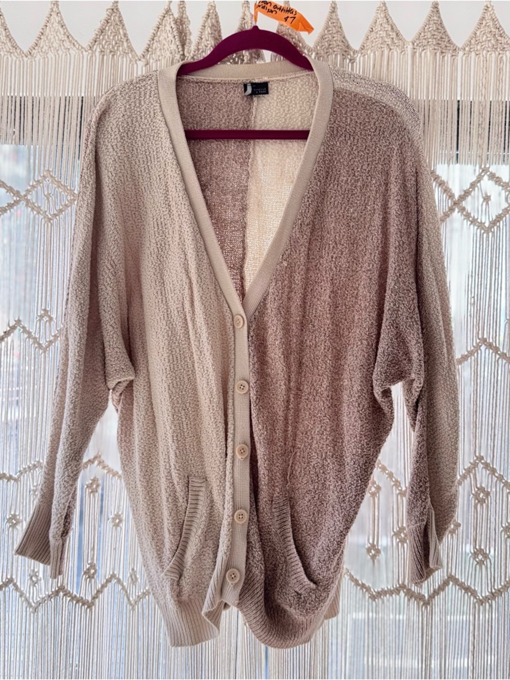 Urban Outfitters Two Tone Cream Cardigan